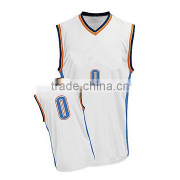 2014 china white basketball jersey design