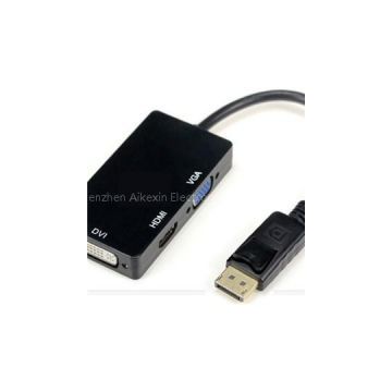 3 in 1 DP to HDMI+VGA+DVI converter cable