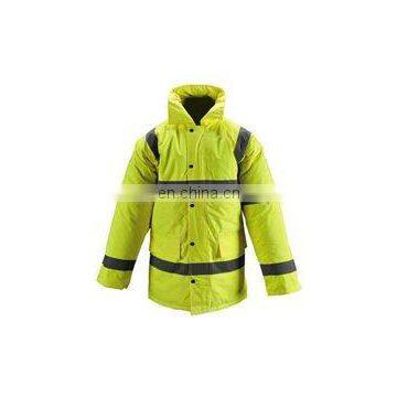 High Visibility clothing reflective work unifoem with rain jacket