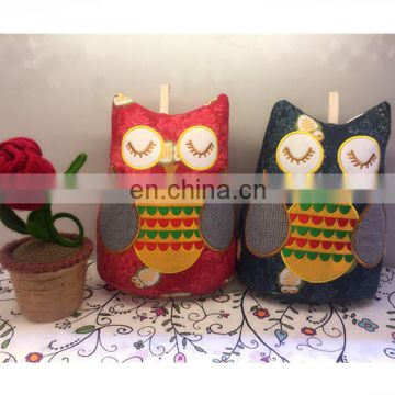 2018 New Stuffed Rag Owl Christmas Ornaments Custom Cute Soft Toy Plush Pillow Owl Cushion