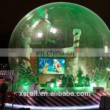 Transparent outdoor halloween snow globe