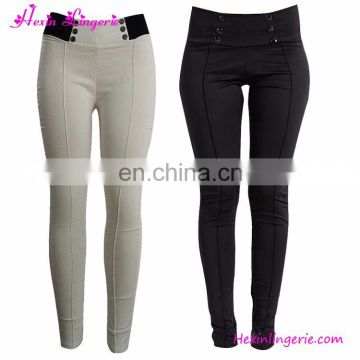 Drop shipping white long high waist new women korean style pants for women