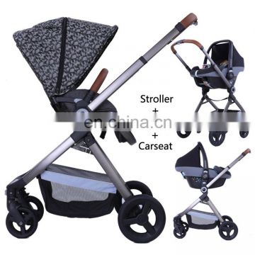 Baby pram wholesale with car seats baby stroller luxury leather