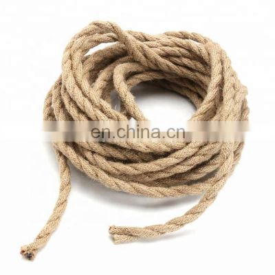Wholesale Linen Twisted Braided Cable 2*0.75 Electric Wire Decorative Textile Cable For Light Bulbs