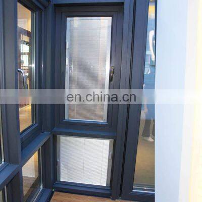 thermal break profile blind inside glass window heat insulation