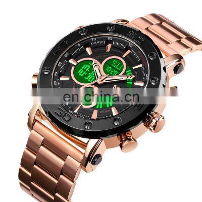 New Arrival Skmei 1636 Men Gold Sport Digital Watch Fashion Waterproof 3ATM Quartz Wristwatch