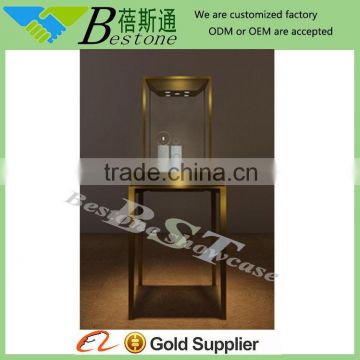 Stainless copper plated jewelry store furniture for jewelry, top value fashion shop