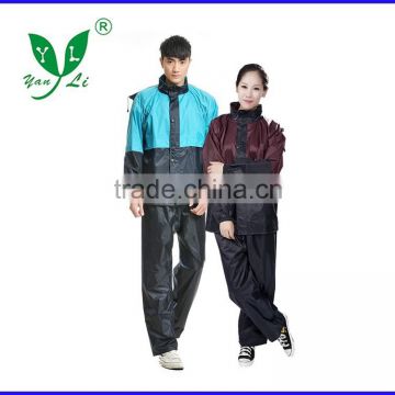 2014 wholesale adult raincoat rainproof jacket and pants