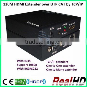2016 China Best Selling 3D 120m HDMI Extender over cat5e/6