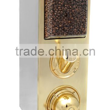 Bulk Coffee Bean Silo/Coffee Bean Dispenser with Scoop,Granular Dry Food Dispensers Kuban KBN80 Brass Dispenser for Coffee Beans