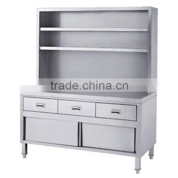 FAMO.7707 series FILMA Stainless Steel Cabinets - Ambient Cabinet with Drawers, Sliding Doors & Upright Shelves