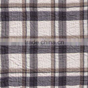 cotton crepe in check pattern