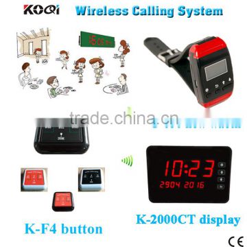 Wireless Table Buzzer Calling System Top Popular 433.92MHZ Frequency Paging Equipment K-2000CT+Y-650+K-F4