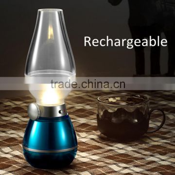 New design retro kerosene lamp rechargeable blowing control lamp