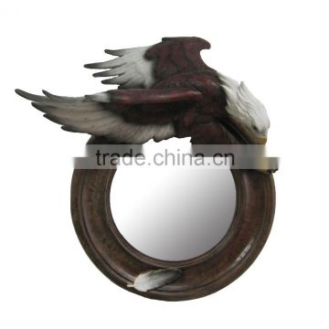 Handmade polyresin animal round mirror for wall decor