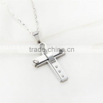 DAIHE stainless steel christian cross women necklace