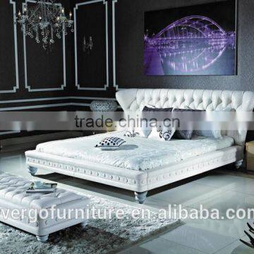 Classical leather bed and Europe design