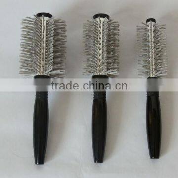 professional wooden hair brush aluminum barrel with nylon