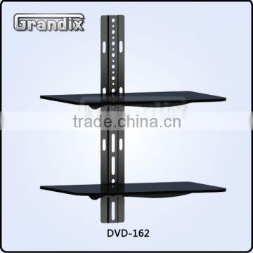 Two tempered glass sliding dvd wall mount