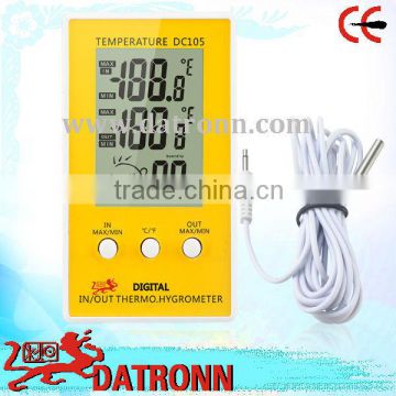 Indoor and outdoor temperature,moisture meter DC105