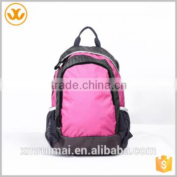 Custom pink promotional shoulder bag oxford school backpack for kids