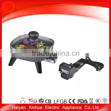 China made convenient electric cheap clear glass frying pan