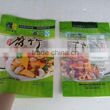 Clear Plastic BOPP & CPP Dried Beancurd Sheets Food Packaging Bag With Clear Window