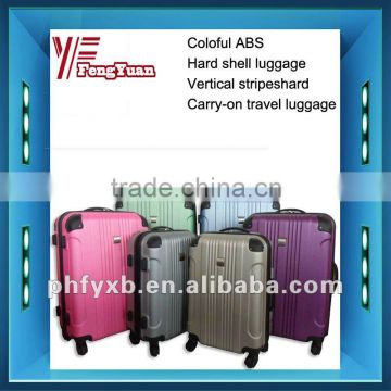 2014 china supplier cheap colorful abs trolley travel set/hardshell case/waterproof luggage/OEM accept