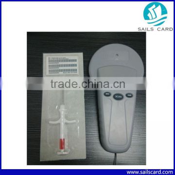 ISO11784/785 RFID Animal Microchip syringe with Scanner for animal management