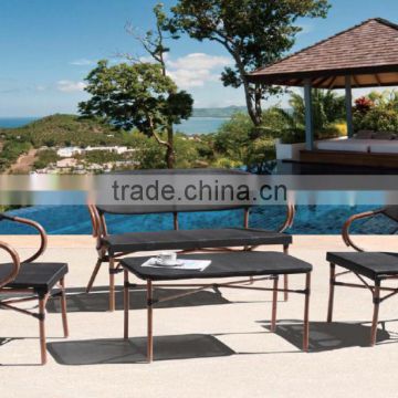 Class partio furniture all weather back mesh lounge outoor sofa Foshan