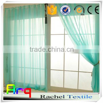 100% polyester silk taffeta look pure modern style light curtain sheer fabric curtain transparent wedding using various colors