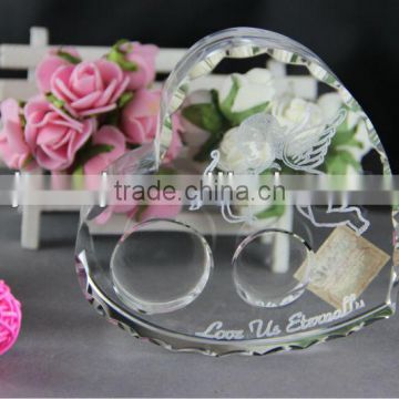 Romantic crystal ring holder for wedding ceremony or Decorations