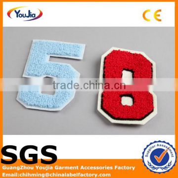 Newest high quality patches embroidered numbers