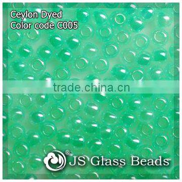 High Quality Fashion JS Glass Seed Beads - C005# Ceylon Green Opalescent Rocailles Beads For Garment & Jewelry