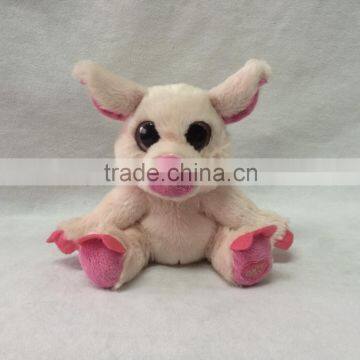 Small size plush cute pig hand puppet with big eyes