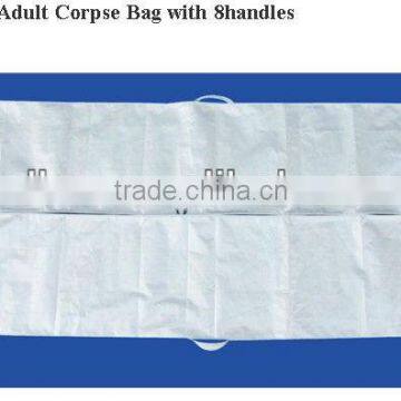 PE Weaving Adult Corpse Bag with 8handles
