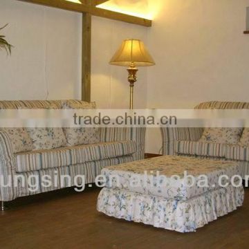 modern design blue white stripe fabric sofa set