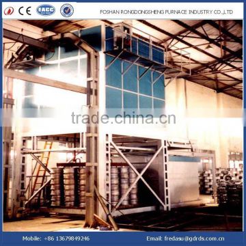 Vertical aluminum alloy solid solution and aging furnace