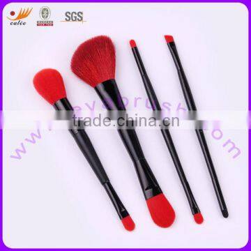 4pcs natural hair cosmetic double-end cosmetic brush set