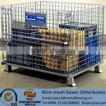 4 layers stackable cages large 0.15-1.56 m3 drink transport containers rectangular products storage wire mesh boxes Gitterboxes