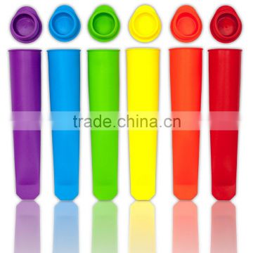 Popsicle Molds/Ice Pop Molds/Rainbow Colored Tubes with lids ice mold