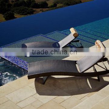 2017 Trade Assurance Most Popular multi-position outdoor cane wicker chaise sun lounge