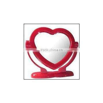 Heart Shape Round Table Cosmetic Mirror with two sides