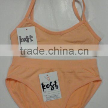 plain color seamless ladies underwear bra and brief set