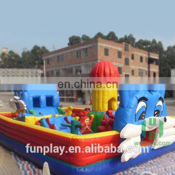 Attractive! 0.55 mm pvc amusement park inflatable playground for adult or kid hot sale