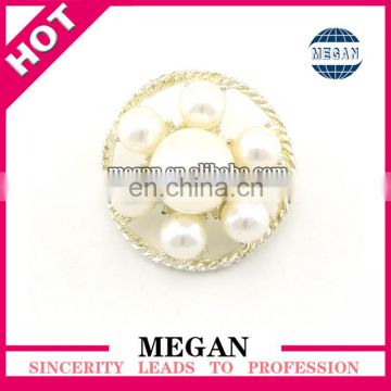 wholesale snap jewelry button flower metal rhinestone pearl buttons