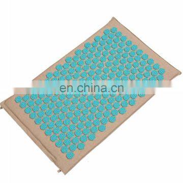 High quality cotton and linen fabric natural yoga acupressure mat