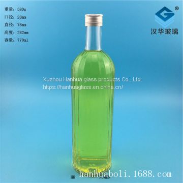 Manufacturer direct selling 750ml liquor glass bottle manufacturer of Xuzhou glass  bottle
