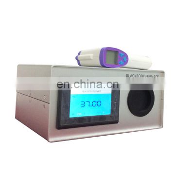 Infrared calibration The infrared thermometer calibrates the blackbody furnace,