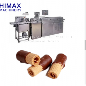 Hot sale CE small chocolate coating enrober line for family business